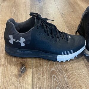 Under Armour Black and White Athletic Shoes